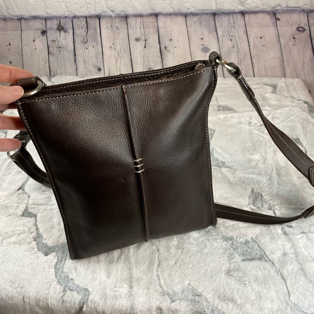 Ellington Crossbody Brown Leather Purse Gem